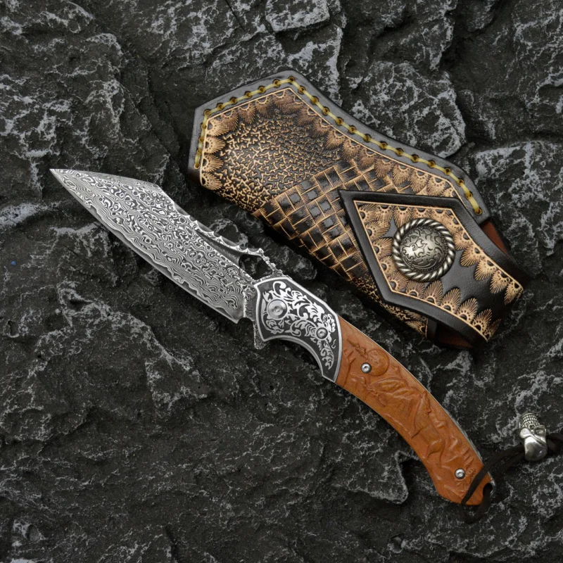 Outdoor Hunting Gifts - دمشق الصلب سكين للفرد VG10 نمط