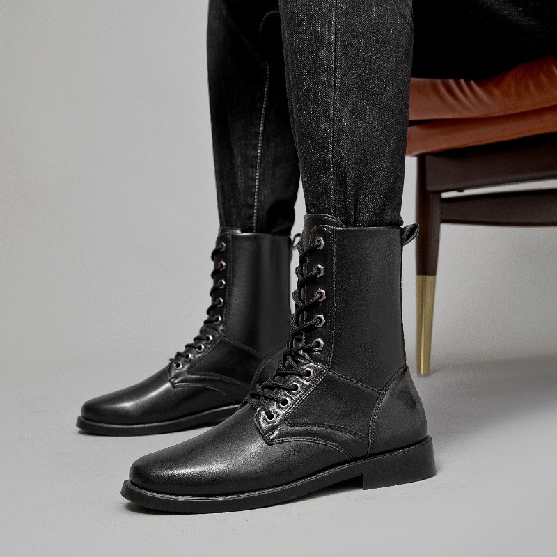 Outdoor Hunting Boots For Men - أحذية جلدية عالية الرقبة للأنشطة الخارجية،