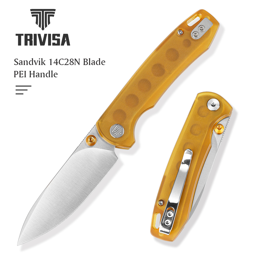 Outdoor Hunting Gifts - سكين جيب TRIVISA Dragonfly للرجال، شفرة