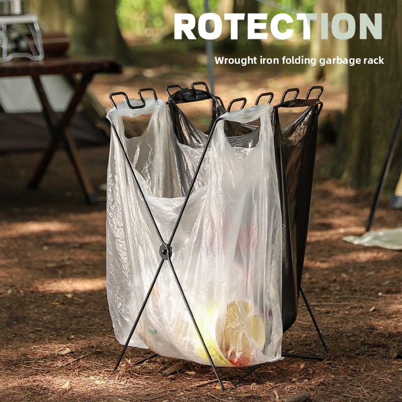 Outdoor Hunting Kitchen - حامل أكياس القمامة المحمول القابل للطي،