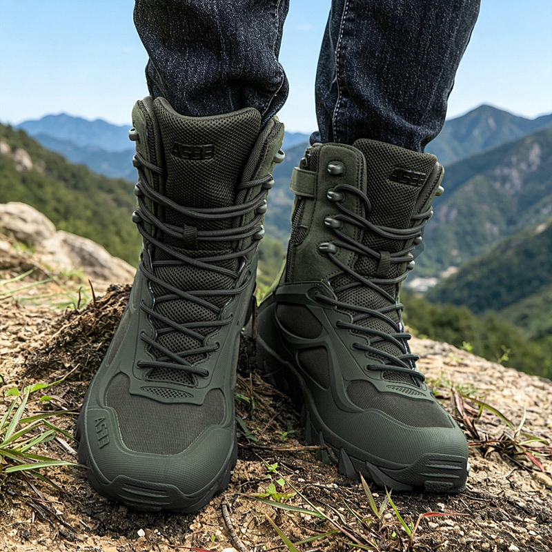 حذاء تكتيكي للرجال خفيف الوزن  - مراجعة Outdoor Hunting Boots For Men وسعره