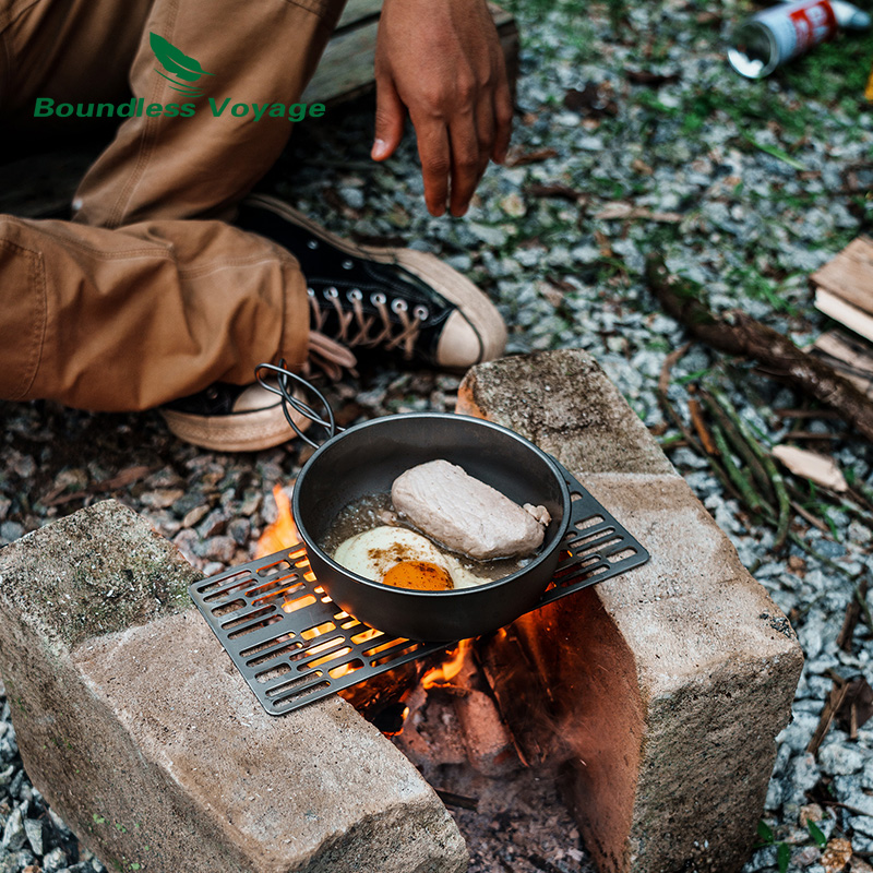 طبق شواء شواء من التيتانيوم ،  - مراجعة Outdoor Hunting Kitchen وسعره