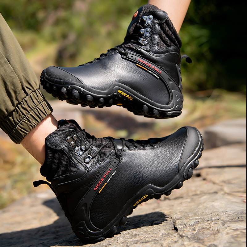 جلد البقر الرجال الشتاء أحذية  - مراجعة Outdoor Hunting Boots For Men وسعره